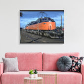 Milwaukee Road boxcab, elektrisch #E34A_Trains Canvas Afdruk (Insitu (Woonkamer))