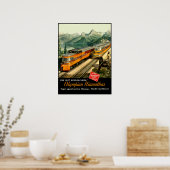 Milwaukee Road spoorwegreisposter Poster (Keuken)