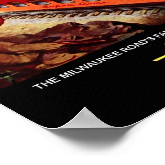 Milwaukee Road, treinposter. Poster (Hoek)