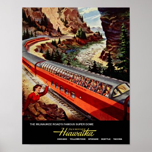 Milwaukee Road, treinposter. Poster (Voorkant)