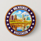 Milwaukee Ronde Button 7,6 Cm (Voorkant)
