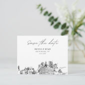 Milwaukee Save the Date Briefkaart Elegante bruilo (Staand voorkant)