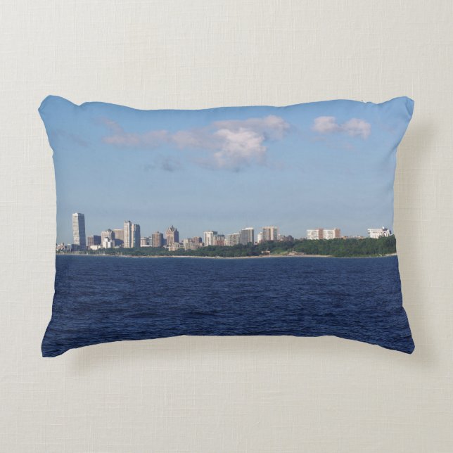 Milwaukee skyline accentpillow accent kussen (Voorkant)
