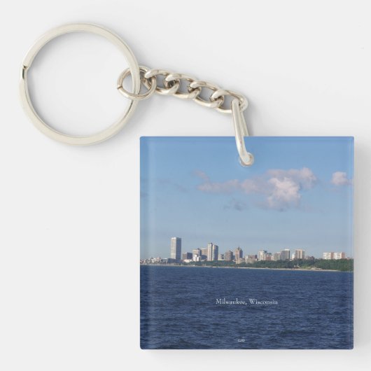 Milwaukee Skyline acryl sleutelhanger (Voorkant)