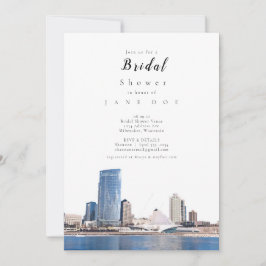 Milwaukee Skyline Bridal Shower Kaart
