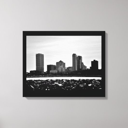 Milwaukee Skyline Canvas Afdruk (Voorkant)