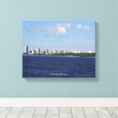 Milwaukee Skyline canvasafdruk Canvas Afdruk (Insitu (Houten vloer))