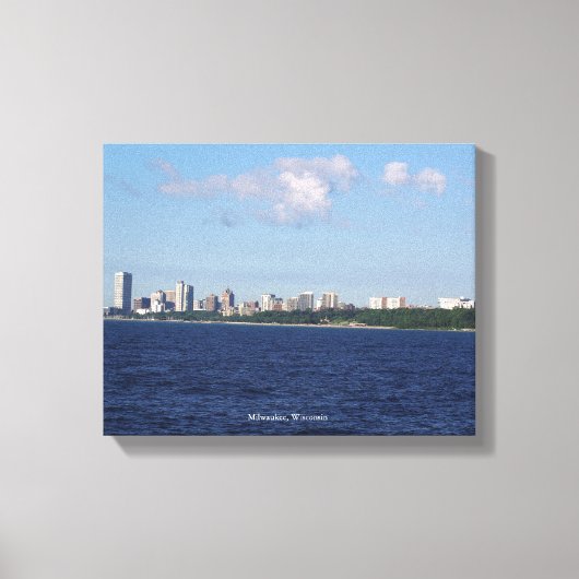 Milwaukee Skyline canvasafdruk Canvas Afdruk (Voorkant)