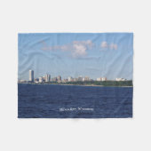 Milwaukee Skyline Fleece Deken (Voorkant (Horizontaal))