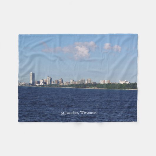 Milwaukee Skyline Fleece Deken (Voorkant (Horizontaal))