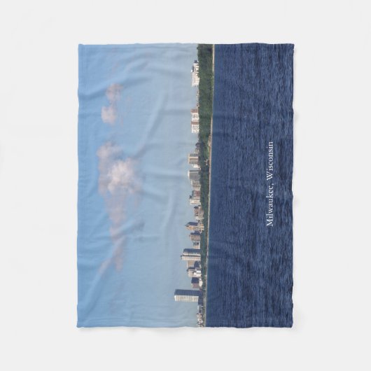 Milwaukee Skyline Fleece Deken (Voorkant)