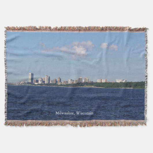 Milwaukee Skyline geweven deken (Voorkant)