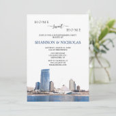 Milwaukee Skyline Housewarming Invitation Save The Date (Staand voorkant)