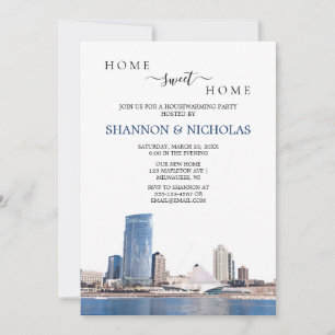 Milwaukee Skyline Housewarming Invitation Save The Date