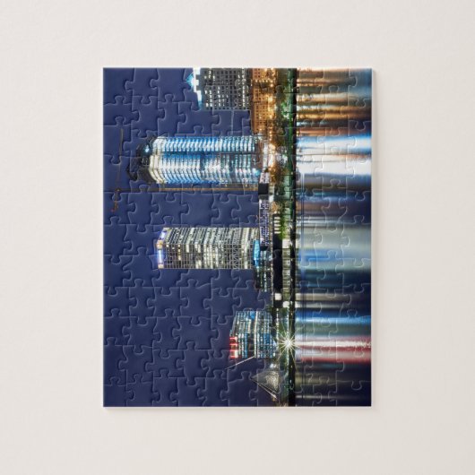 Milwaukee Skyline in Night Legpuzzel (Verticaal)