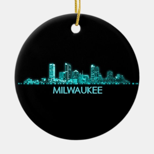 Milwaukee Skyline Keramisch Ornament (Voorkant)