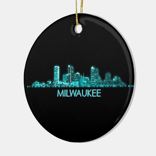 Milwaukee Skyline Keramisch Ornament (Links)