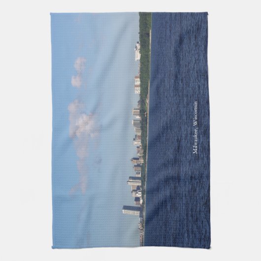 Milwaukee Skyline keukenhanddoek (Verticaal)