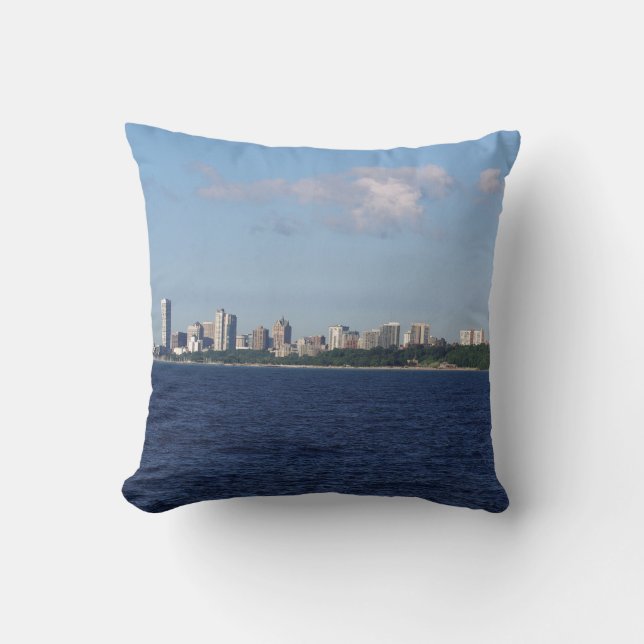 Milwaukee Skyline Kussen (Voorkant)