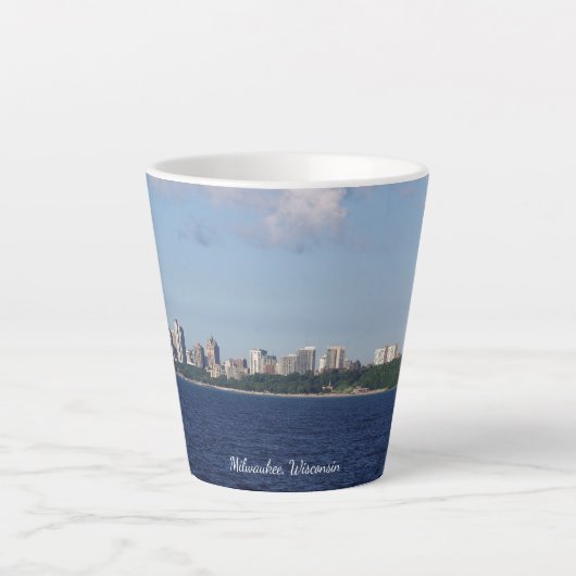 Milwaukee Skyline latte mok (Voorkant)