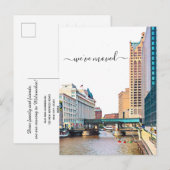 Milwaukee Skyline Moving Announcement Briefkaart (Voorkant / Achterkant)