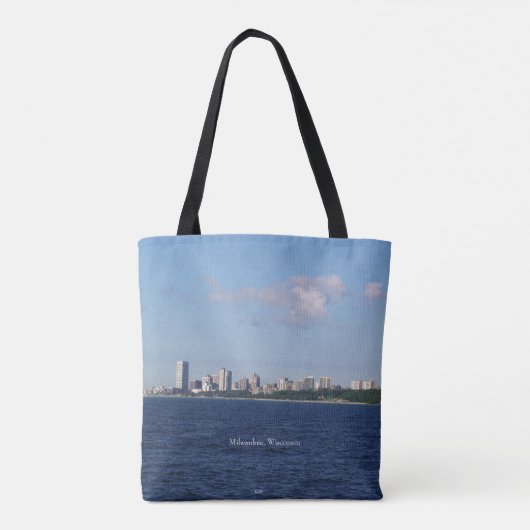 Milwaukee Skyline over canvas tas (Achterkant)