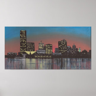 Milwaukee Skyline Painting Print