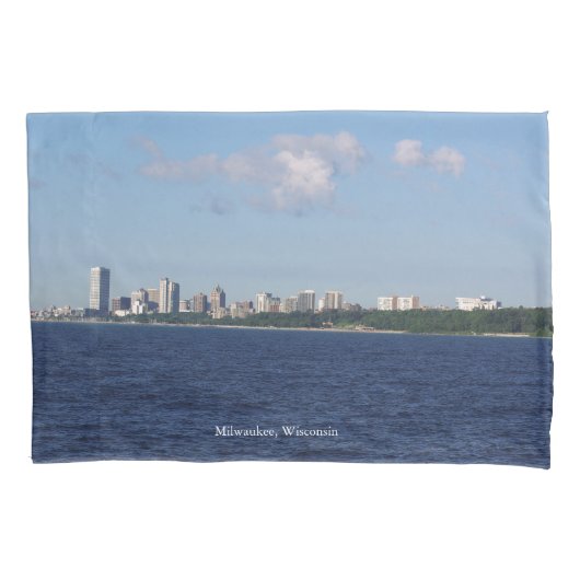 Milwaukee Skyline pillow hoesje Kussensloop (Voorkant)