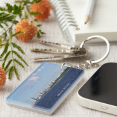 Milwaukee Skyline rechthoek acrylsleutelketen Sleutelhanger (Voorkant Rechts)