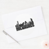 Milwaukee Skyline Ronde Sticker (Envelop)