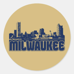 Milwaukee Skyline Ronde Sticker