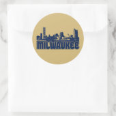 Milwaukee Skyline Ronde Sticker (Tas)