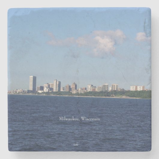 Milwaukee Skyline stone onderzetter (Voorkant)