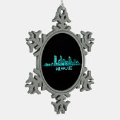 Milwaukee Skyline Tin Sneeuwvlok Ornament (Links)