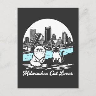 Milwaukee Stad Wisconsin Kat Liefhebber Briefkaart