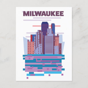 Milwaukee Travel poster Aankondigingskaart
