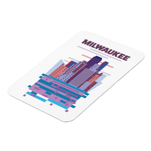 Milwaukee Travel poster Magneet (Linkerzijde)