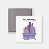 Milwaukee Travel poster Magneet (Voorkant / Achterkant)