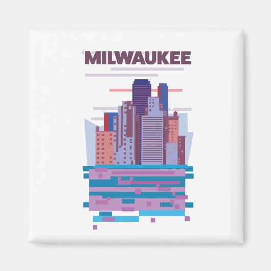 Milwaukee Travel poster Magneet (Voorkant)