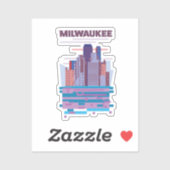 Milwaukee Travel poster Sticker (Vel)