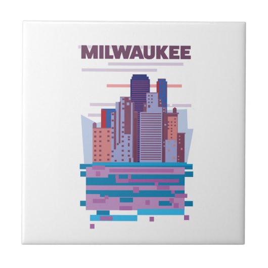 Milwaukee Travel poster Tegeltje (Voorkant)
