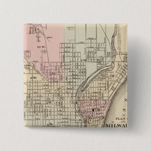 Milwaukee Vierkante Button 5,1 Cm (Voorkant)