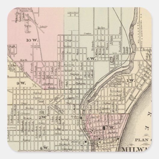 Milwaukee Vierkante Sticker (Voorkant)