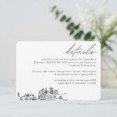 Milwaukee Wedding Hotel Kamer Blok Details Informatiekaartje (Staand voorkant)