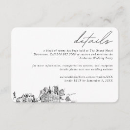 Milwaukee Wedding Hotel Kamer Blok Details Informatiekaartje