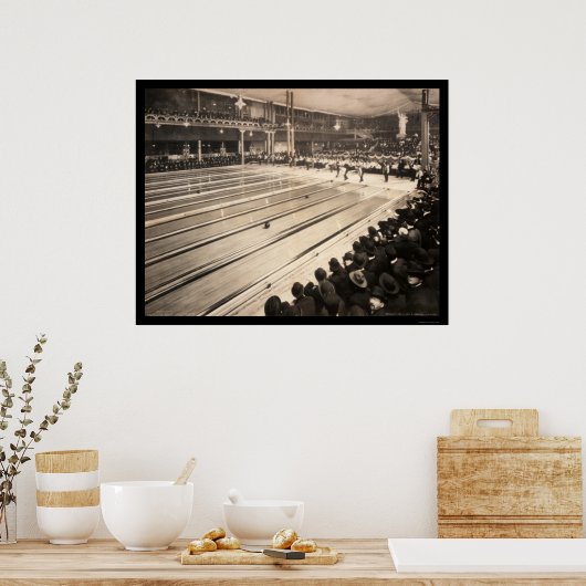 Milwaukee, WI Bowling I Foto 1905 Poster (Keuken)