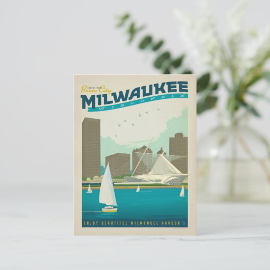 Milwaukee, WI Briefkaart (Staand voorkant)