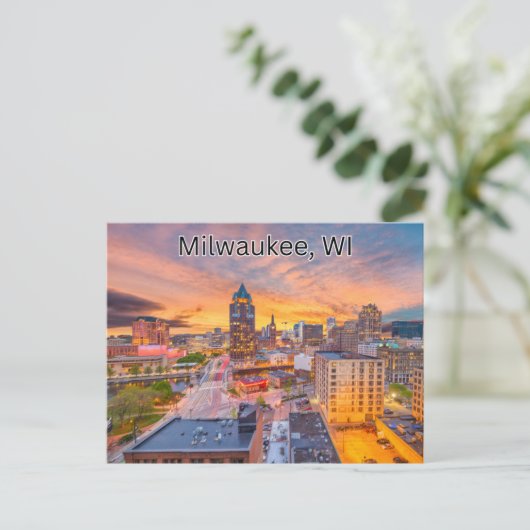 Milwaukee WI Briefkaart Reizen (Staand voorkant)
