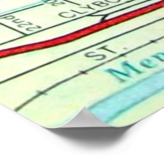 Milwaukee, WI  Map Poster (Hoek)