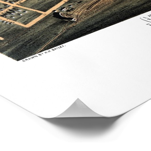 Milwaukee, WI Panoramic Map - 1872 Poster (Hoek)